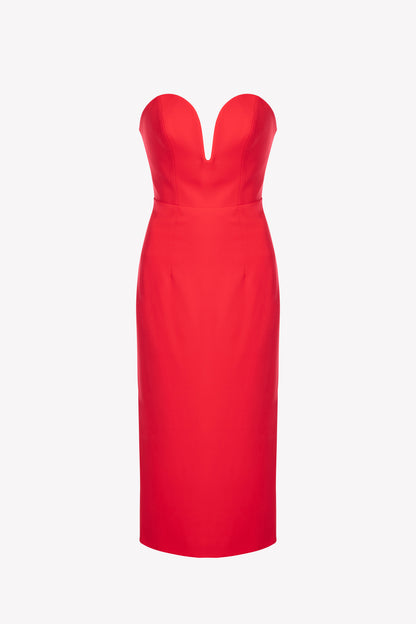 ASTRID Midi Dress in Red