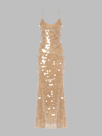 ASHLY Sequin Maxi Dress